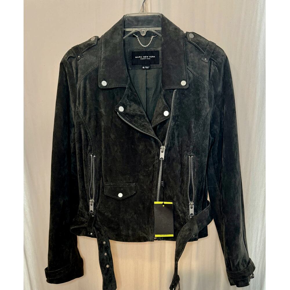Marc New York Women's Suede Moto Jacket NWT